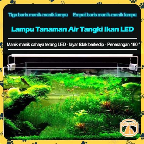 Lampu Led Aquarium Gantung Akuarium 20 90CM Aquascape Ikan Hias Led