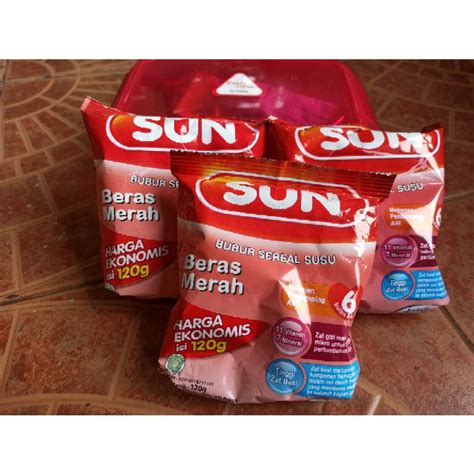 Jual SUN Bubur Susu Beras Merah Ekonomis 120g 120 G Shopee Indonesia