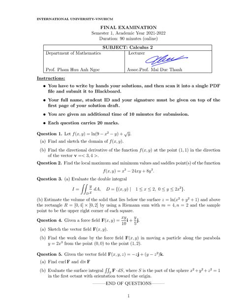 Signed Questions Cal2 Fe Sem1 2122 International University Vnuhcm