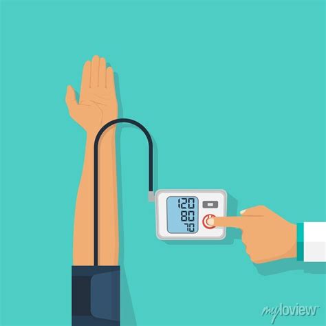 Doctor Measuring Patient Blood Pressure Checking Arterial Blood Wall