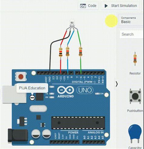 Circuit Design Led Blinking Using Arduino Tinkercad Images