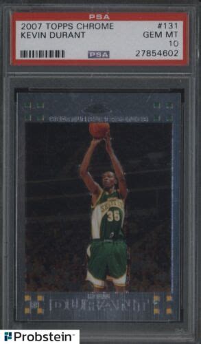 2007 08 Topps Chrome 131 Kevin Durant Seattle Supersonics RC Rookie