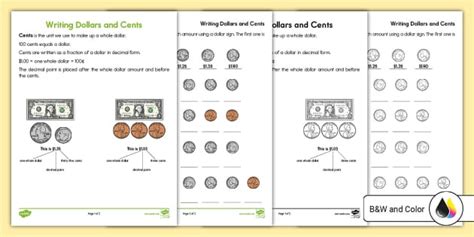 Second Grade Money Worksheet Printable Resource Twinkl Usa