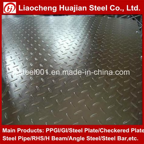 Q235 Hot Rolled Ms Checker Steel Chequered Plate For Floor Platform China Checker Steel Plate