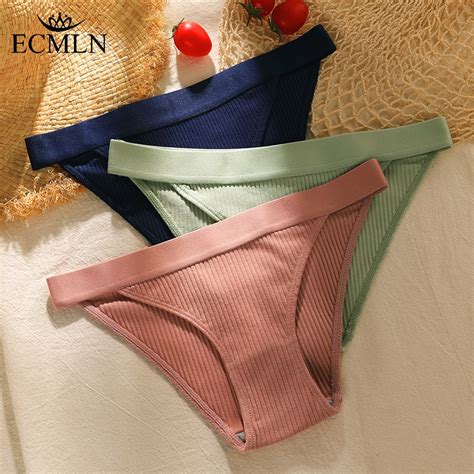 Ecmln Sexy Panty For Women Cotton Briefs Bikini Short Panties Comfortable Underpants Soft