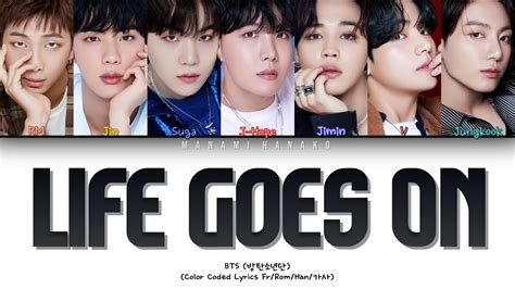 {vostfr} Bts 방탄소년단 Life Goes On Color Coded Lyrics Français Rom