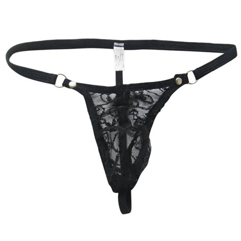 Hot Sale Male Mesh Lace Thong Sexy Bugle Pouch Underwear Underpants Panties Mens G String T Back