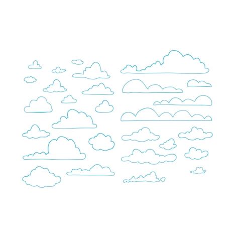 Premium Vector Hand Drawn Clouds