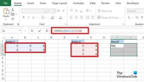 How To Use The Minverse And Mmult Functions In Excel