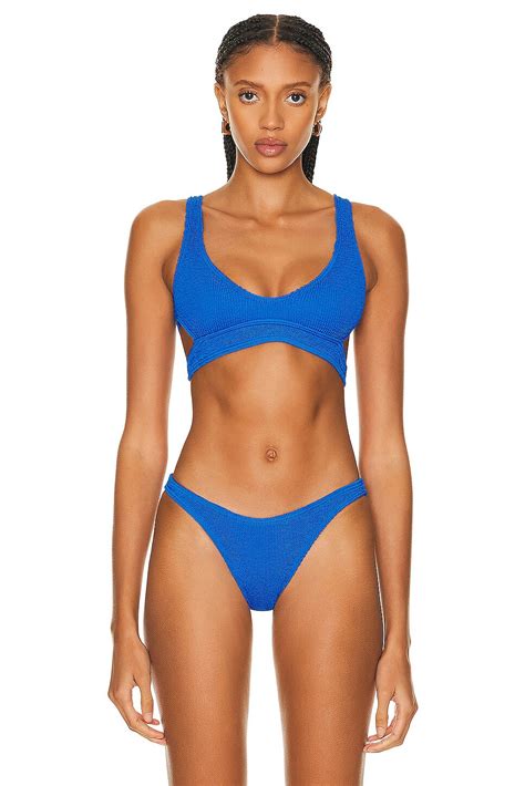 Bond Eye Nino Crop Bikini Top In Blue Cobalt Editorialist