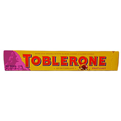 TOBLERONE FRUIT & NUT Swiss Chocolate Bar 100g