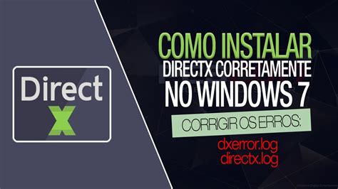 Erro Dxerror Log E Directx Log Instalar O Directx Corretamente YouTube