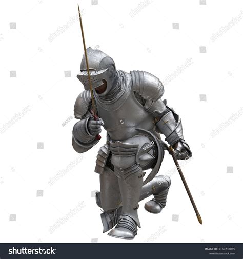 Medieval Knight Armor Isolated White Background Stock Illustration ...