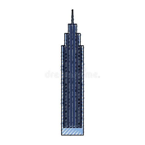 Blue skyscraper cartoon stock vector. Illustration of futuristic - 93592930