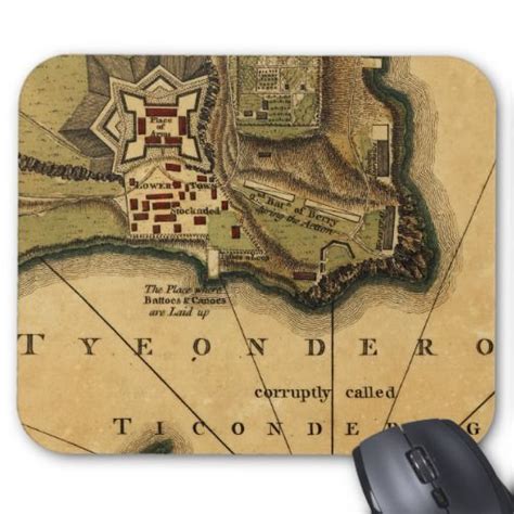 Fort Ticonderoga Map Mouse Pad | Fort ticonderoga, Map, Mouse pad