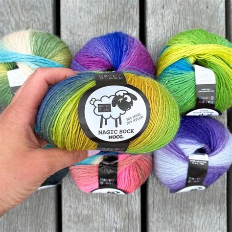 Magic Sock Wool Yarn Happy Sheep Knit Crafts Crochet Projects Knit Or