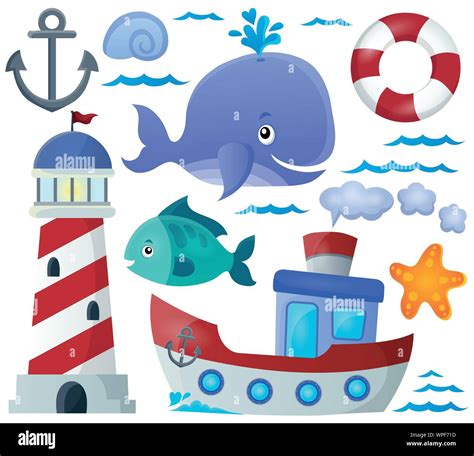 Ocean theme collection 1 Stock Vector Image & Art - Alamy