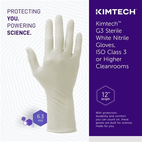 Kimberly Clark Kimtech G3 Sterile Nitrile Cleanroom Gloves