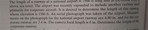 Solved The length of a runway at a national airport is above | Chegg.com