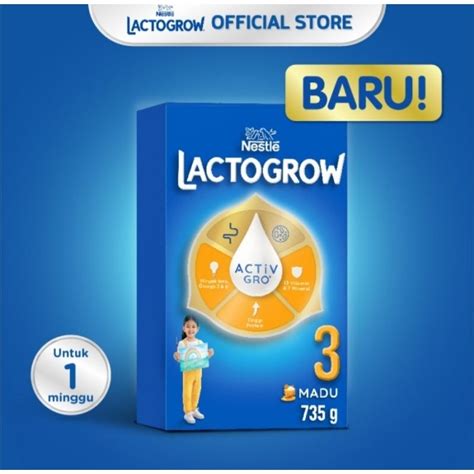 Jual Lactogrow 3 Vanila Madu Original 1kg 735gr Shopee Indonesia