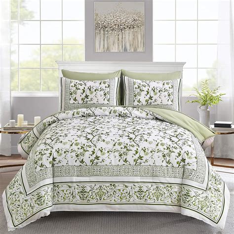 Amazon Dobuyly Floral Queen Comforter Set 7 Piece Bed In A Bag