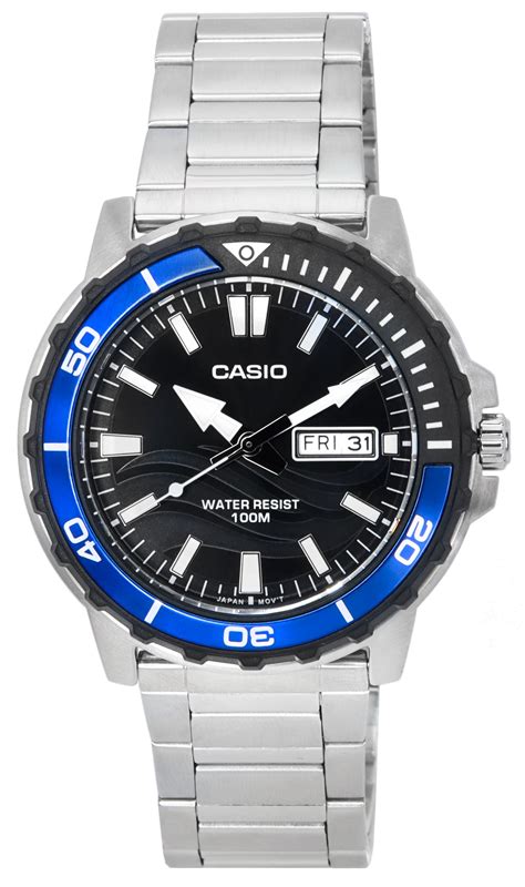 Casio Enticer Standard Analog Black Dial Quartz MTD 125D 1A2 MTD125D