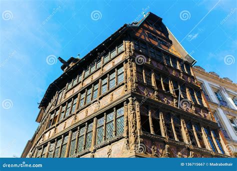 Historical Half Timbered House In Strasbourg France Stock Image