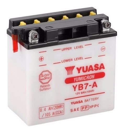 Batería Moto Yuasa Yb7 a Royal Enfield Bullet 500 95 03 BATERIAS VZH Hnos