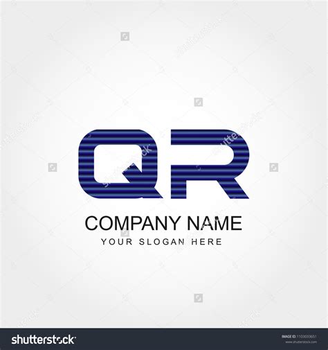 Initial Letter Qr Logo Template Vector Stock Vector Royalty Free