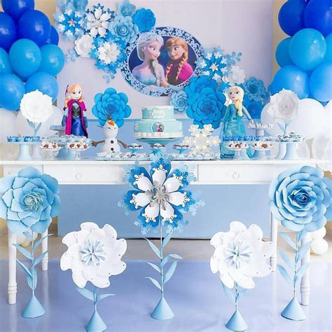 Uma Decora O Do Frozen Lindas Flores De Papel Fazendo A Diferen A