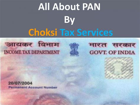 All About Permanent Account Number Pan Ppt