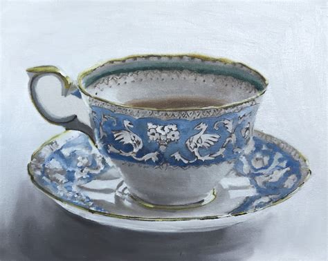 Cup of Tea Painting Still Life Art Canvas and Paper Prints Fine Art ...