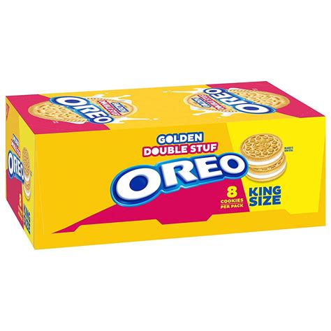 Oreo Double Stuf Golden Sandwich Cookies 20 King Size Snack Packs