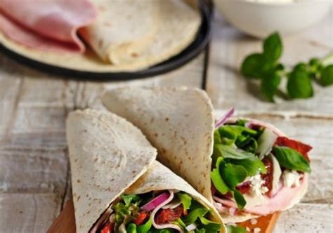 Wraps Au Jambon Fromage Frais Tomates Confites Recette Recette