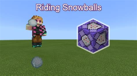 Riding Snowballs Command Tutorial Bedrock Edition Youtube