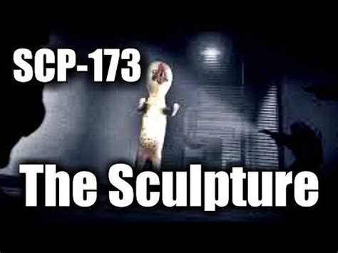 An Image Of A Person In The Dark With Text Reading Scp 733 The Sculpture