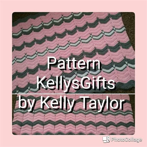 Crochet Blanket PATTERN Chevron Blanket Crochet Pattern Easy USA Terms ...