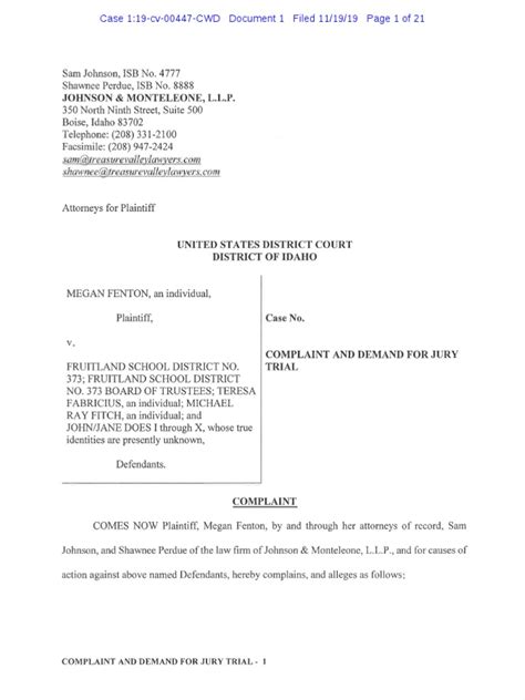 Gov Uscourts Idd 44794 1 0 Pdf Sexual Harassment Damages