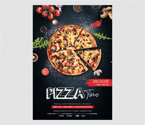 Free Pizza Restaurant Flyer Template PSD