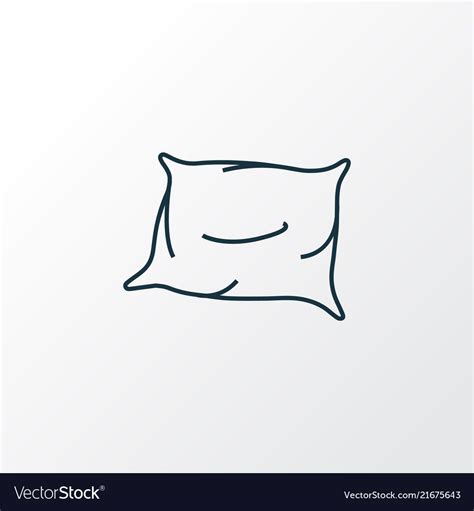 Pillow Icon Line Symbol Premium Quality Isolated Vector Image