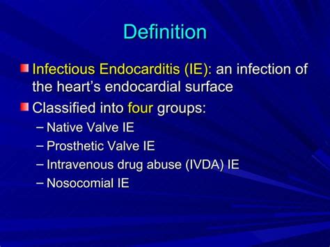 Infective Endocarditis Ppt