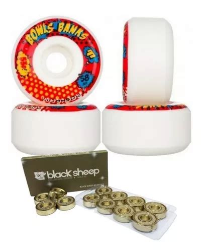 Roda Skate Mm Moska Bowl Banks Rolamento Black Sheep G Frete Gr Tis