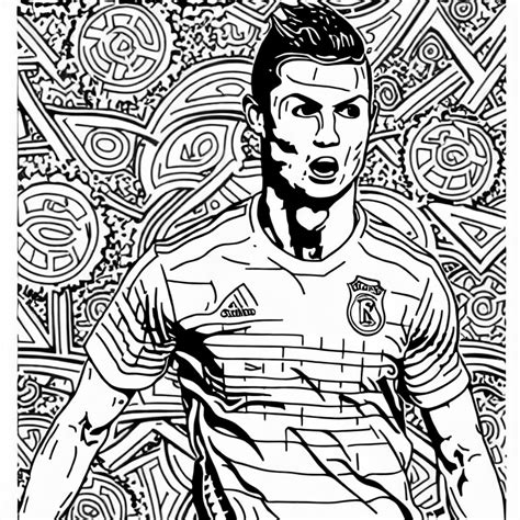 Cristiano Ronaldo Coloring Page Color Anything