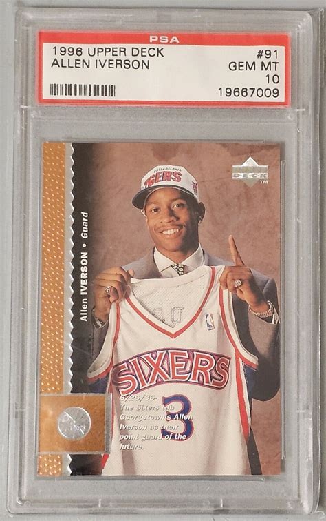 Allen Iverson 1996 Upper Deck 91 Base Price Guide Sports Card Investor