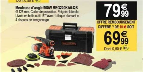 Promo Meuleuse D angle 900w Beg220ka5 qs Black decker chez Tridôme