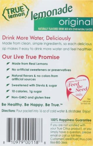 True Lemon® Original Lemonade Drink Mix Packets, 10 Pk / 0.11 oz - Kroger