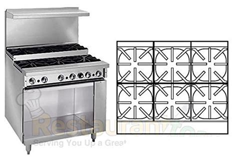 Imperial Commercial Restaurant Range 36 With 6 Burners 1 Cabinet Base