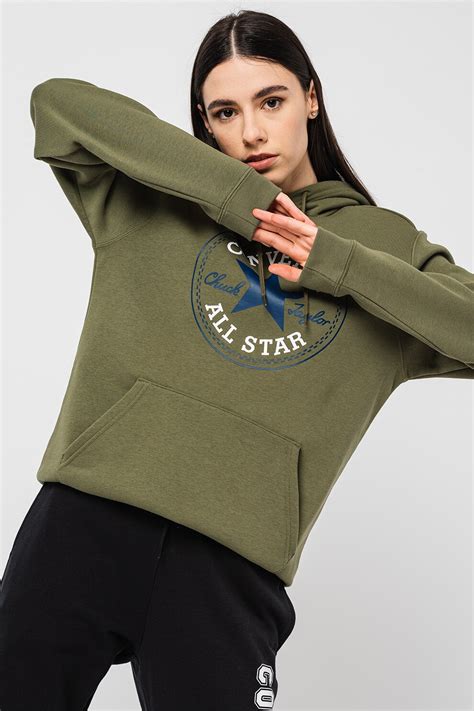 Converse, Унисекс худи Chuck Patch, Папратово зелено, L - eMAG.bg