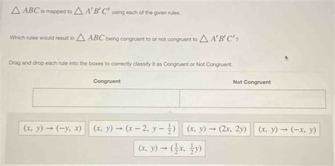 ABC Is Mapped To A B C Using Each Of The Given Rules Which Rules