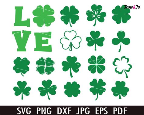 Love Shamrock Svg Saint Patricks Day Svg Cricut Cut Files Etsy